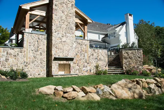JHL Masonry - Newtown Square: portfolio 03 outdoor fireplace